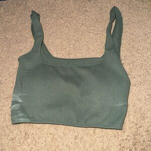 green crop top